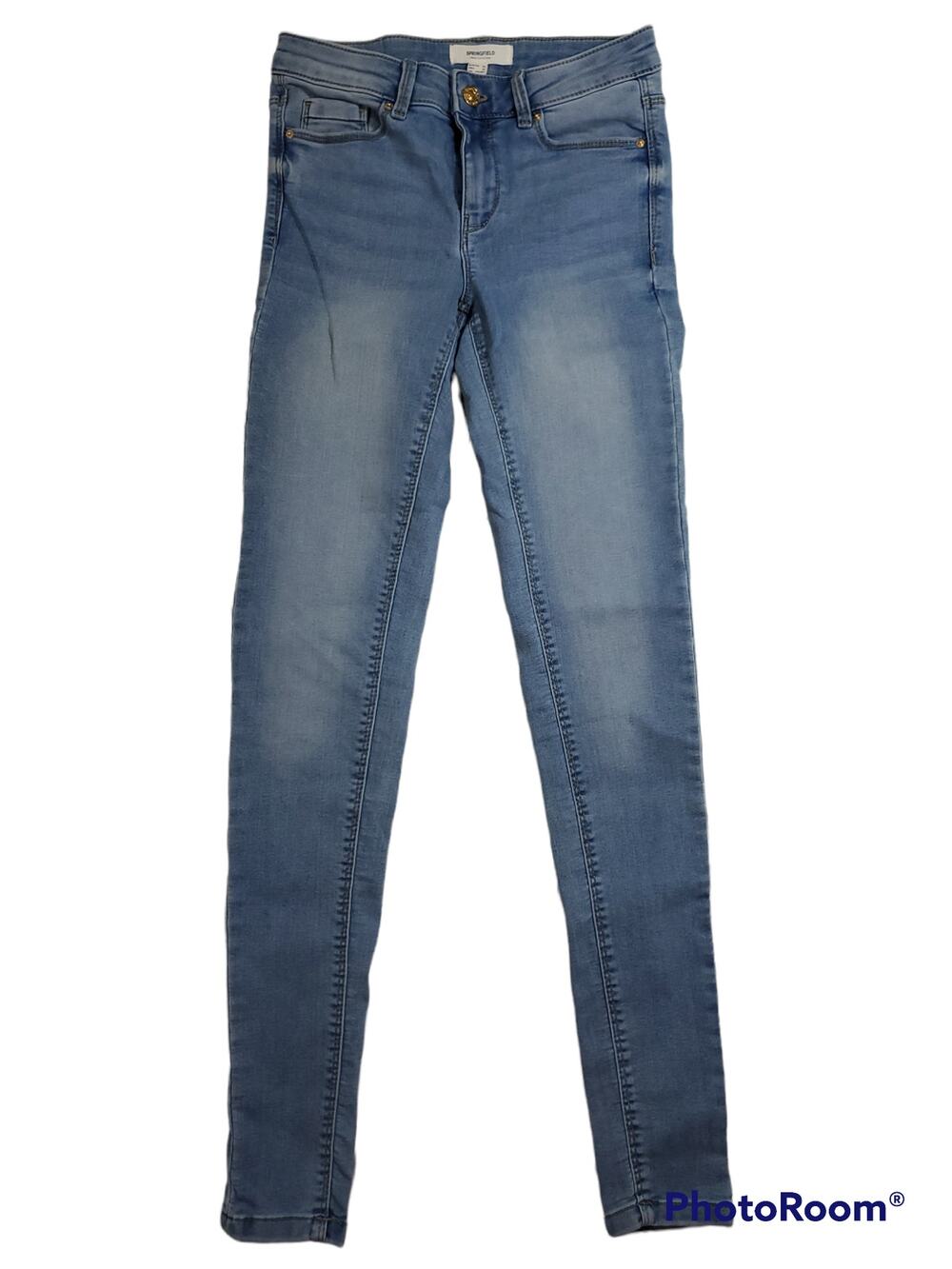 Springfield | Light Blue Skinny, Straight Leg Jeans | Size 6 (European 36)